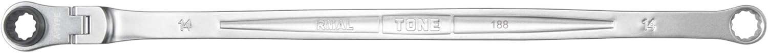 Detalle de トネ(TONE) RMA-14L 超ロング首振ラチェットめがねレンチ 二面幅14mm・全長405mm
