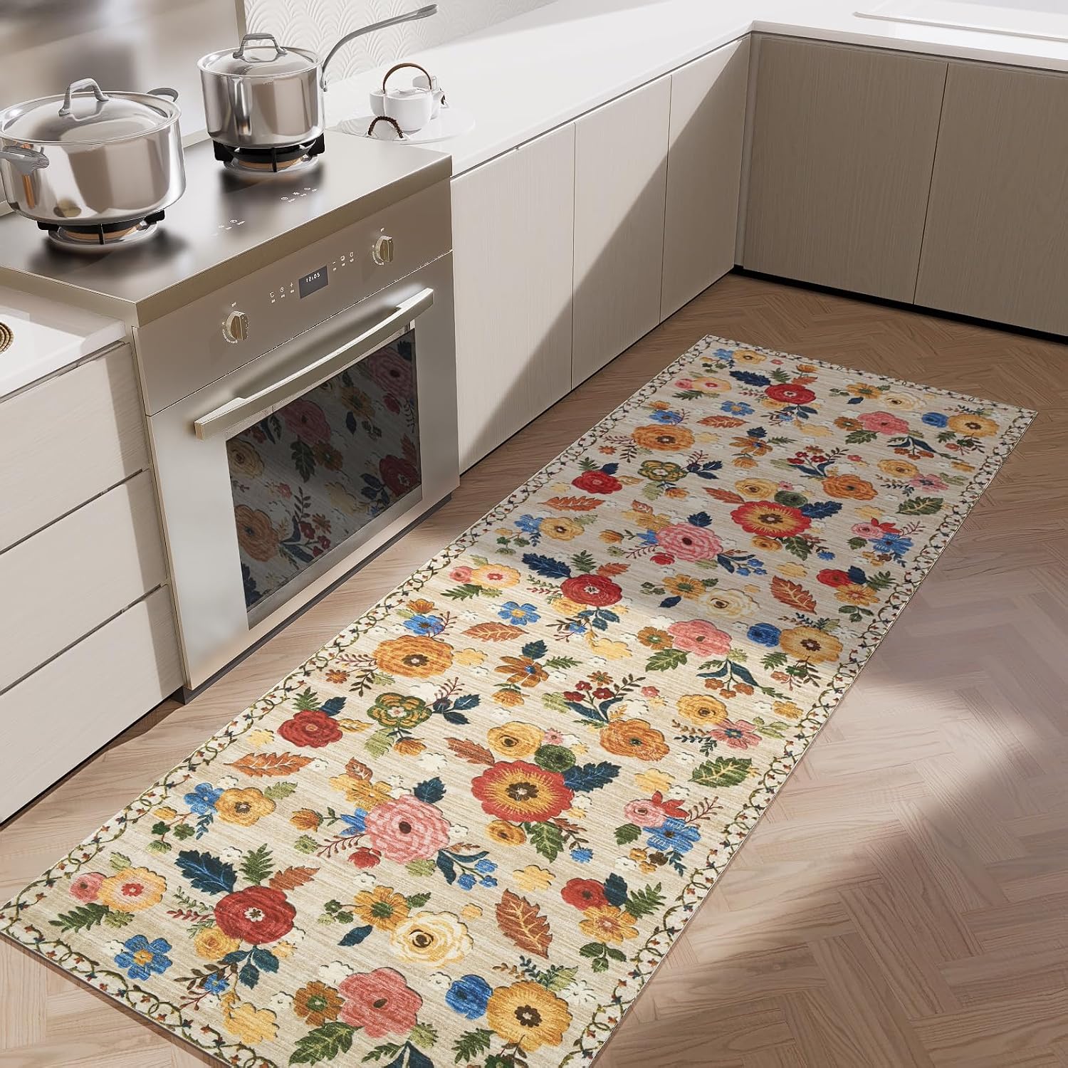 Thumbnail 6 de Washable Boho Bedroom Rug 3x5 🧷