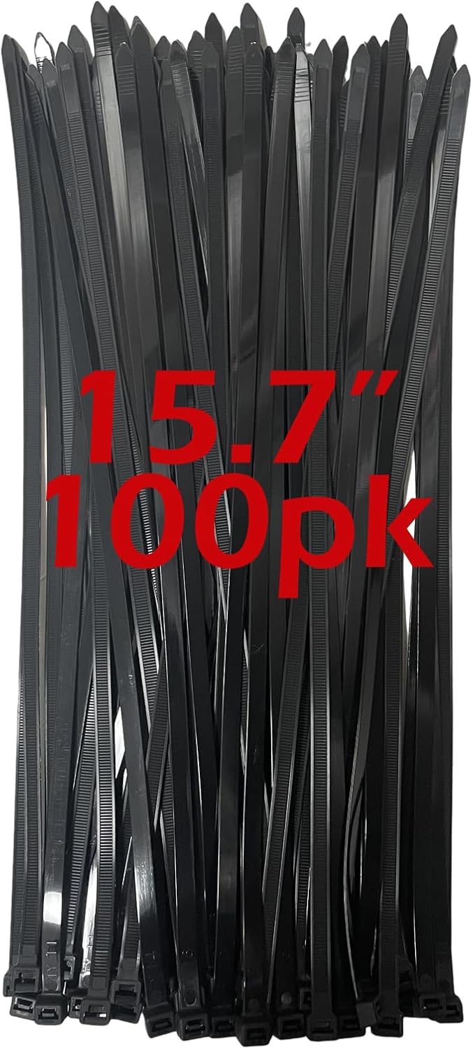 Detalle 2 de Black Zip Ties Heavy Duty 20 Inch, 40 Pack