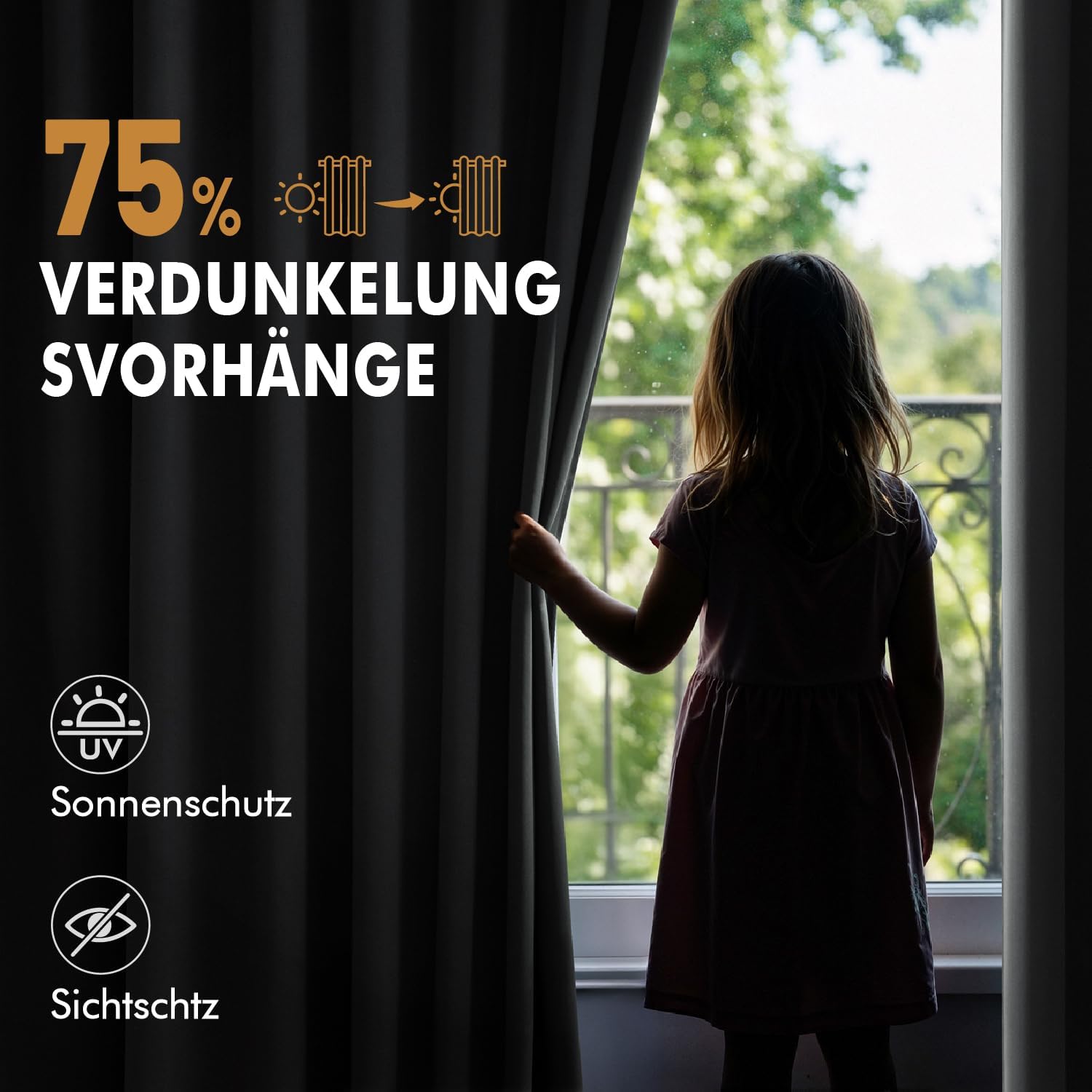 Thumbnail 1 de MIULEE Outdoor Vorhang 1 Stück – wasserdicht, blickdicht und wetterfest, 254 x 213 cm, Grau