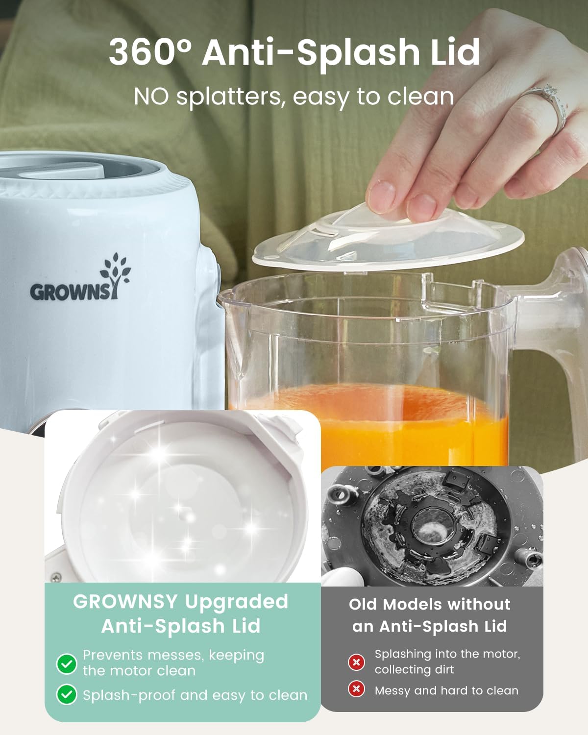 Thumbnail 5 de Grownsy Baby Food Maker with Steam Basket: One-Step Steaming, Blending, and Sterilizing for Healthy Homemade Meals