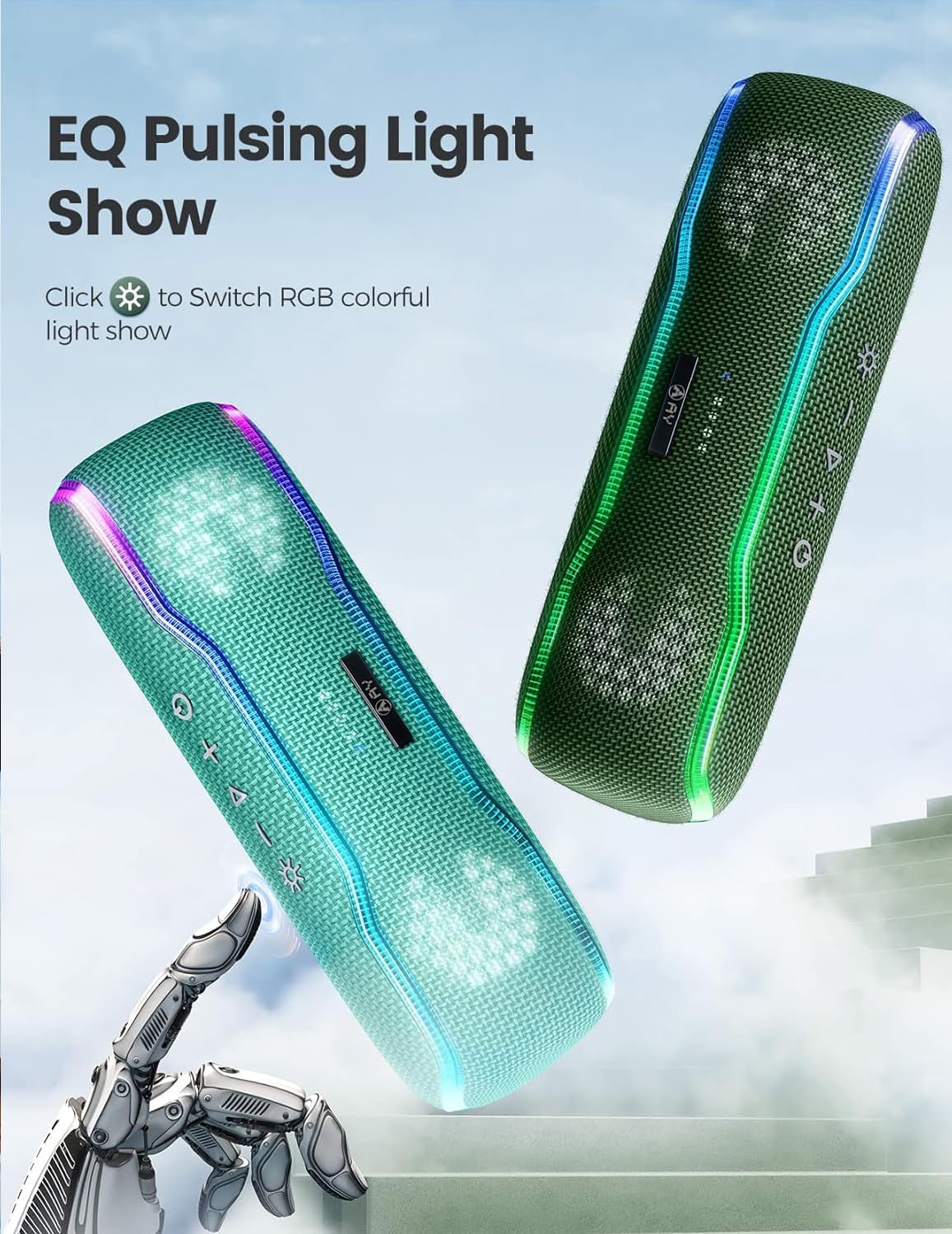 Detalle 2 de AY Bluetooth Lautsprecher 24h Akku, tragbarer Speaker