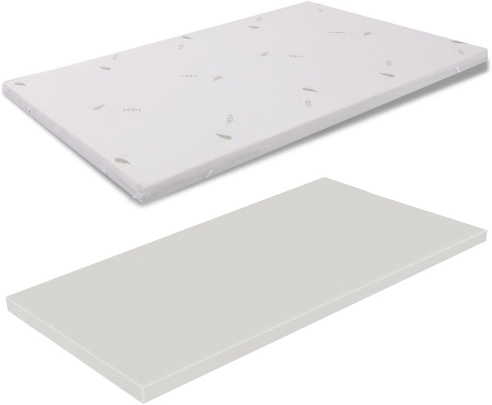 Thumbnail 6 de Topper correttore in memory foam 100x190x10 cm con rivestimento Aloe Vera sfoderabile