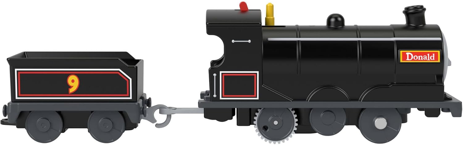 Detalle de Locomotive motorisée Donald Thomas et ses Amis avec wagon de marchandises (JBW21) – Fisher-Price