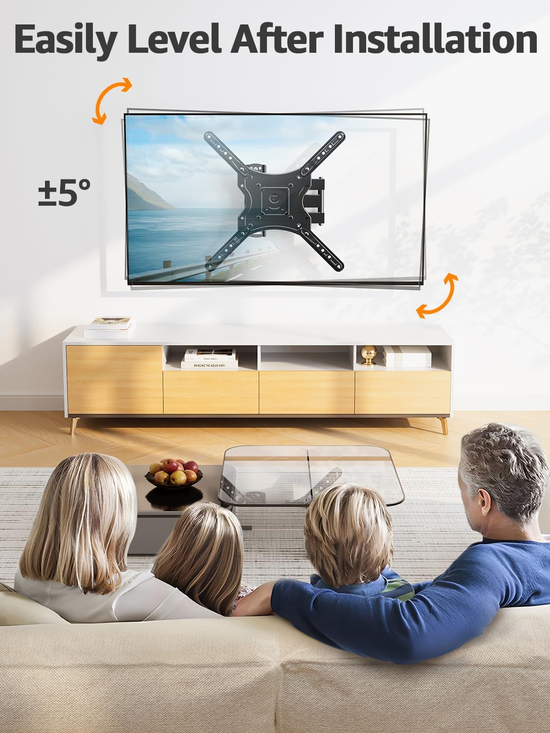 Thumbnail 3 de ELIVED Full Motion TV Wall Mount for 26-60 Inch TVs with ±90° Swivel and Tilt