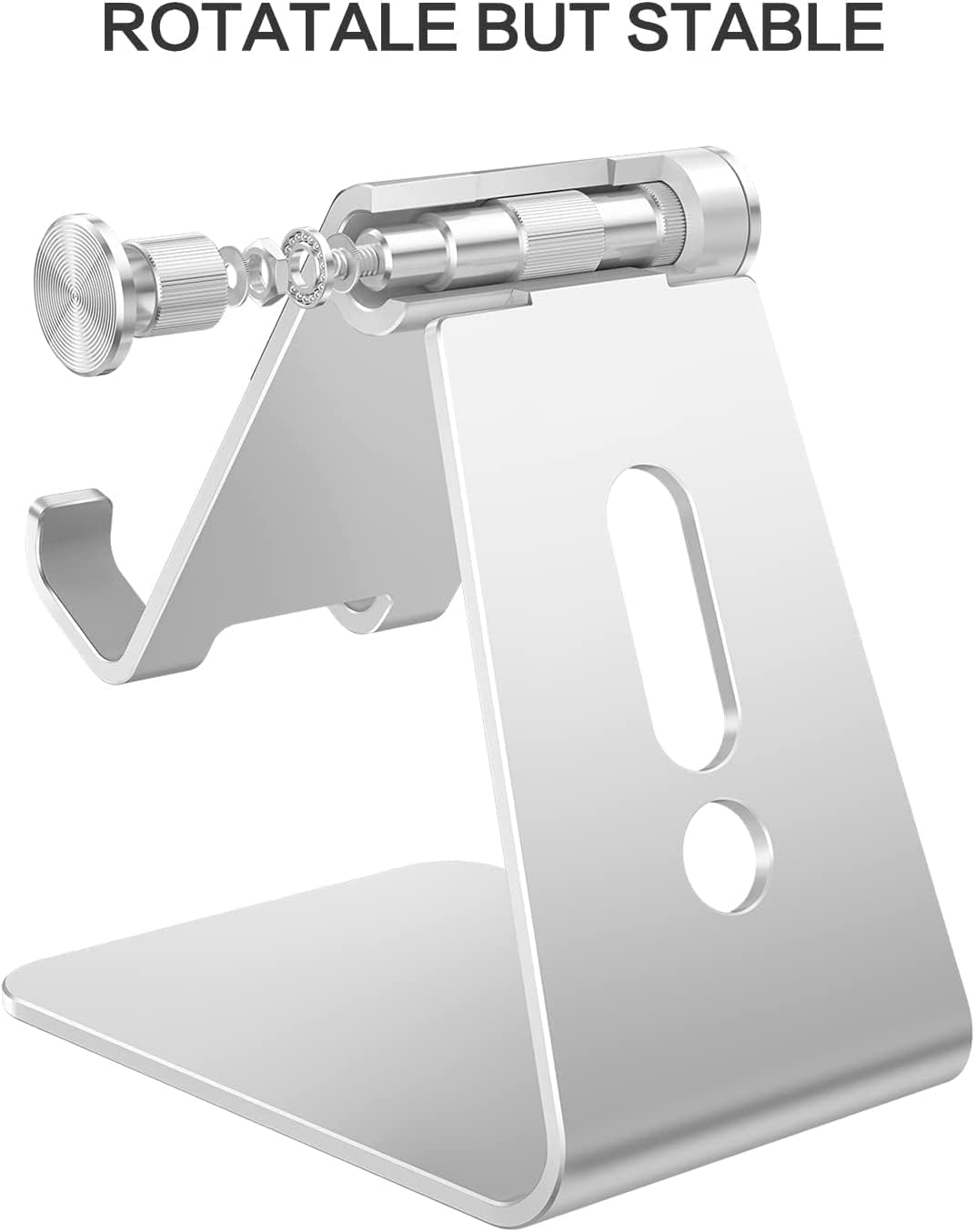 Detalle 2 de OMOTON Adjustable Aluminum Phone Stand with Charging Port