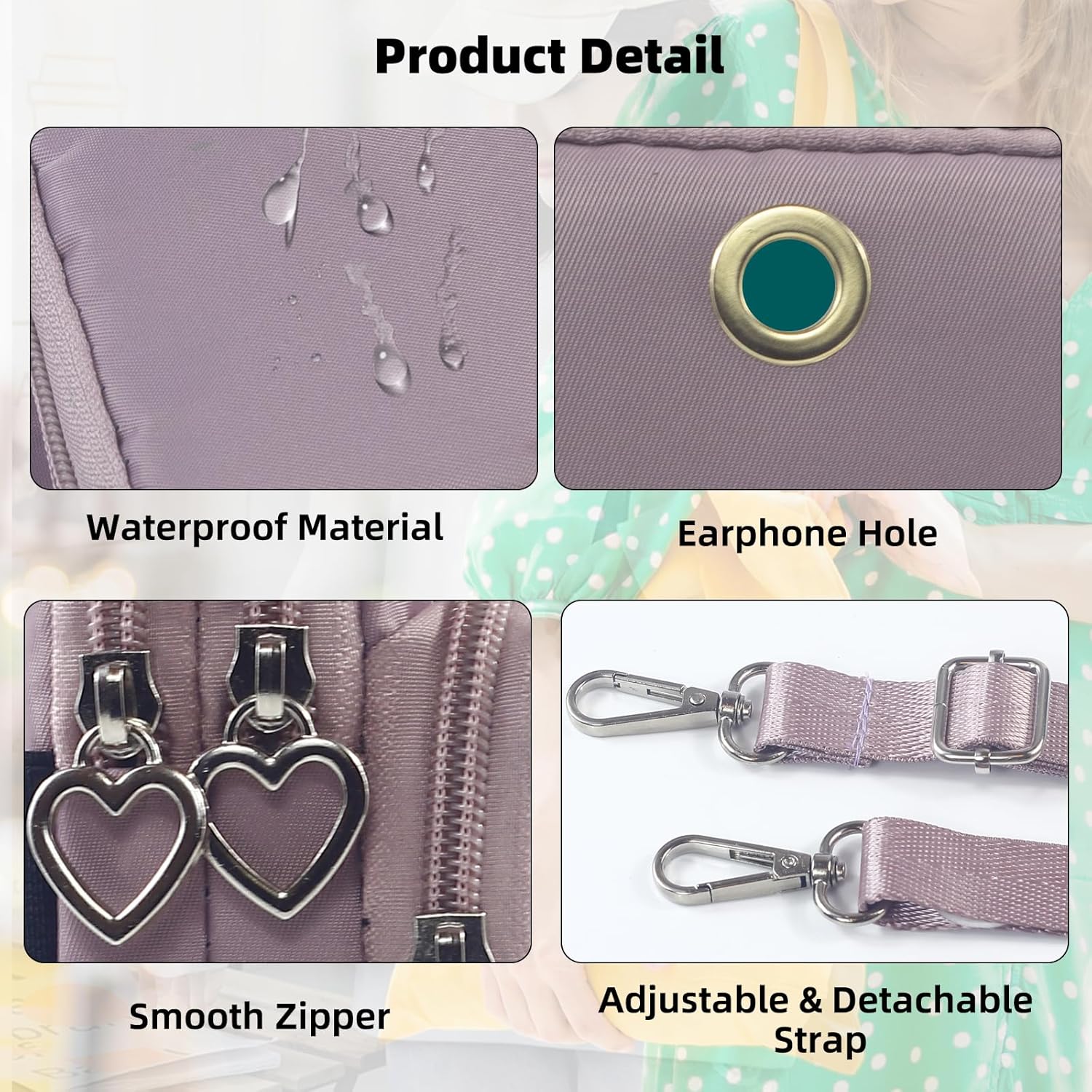 Thumbnail 4 de JANKS Small Crossbody Bag for Women: Compact Phone Wallet with Adjustable Strap