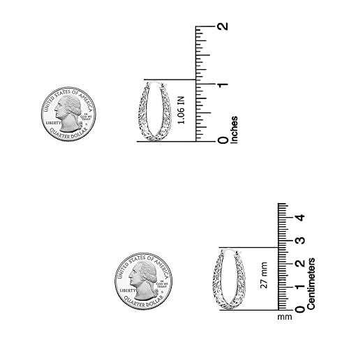 Thumbnail 3 de LeCalla Orecchini a cerchio in argento Sterling 925 – filigrana 25 mm, ipoallergenici