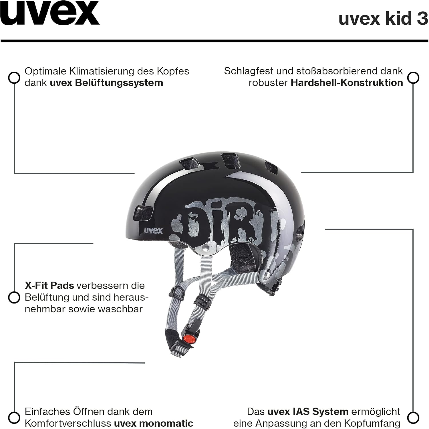 Thumbnail 5 de uvex Kid 3 robuster Fahrradhelm ⛑