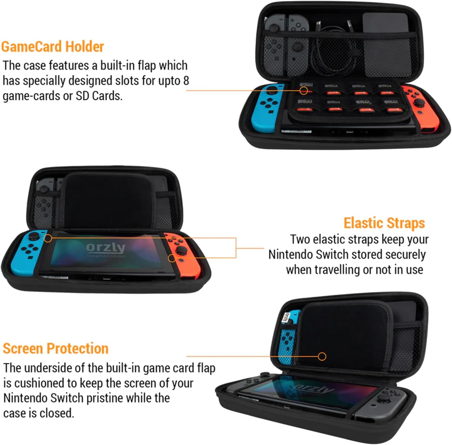 Detalle 2 de Orzly Custodia Switch per Nintendo Switch OLED