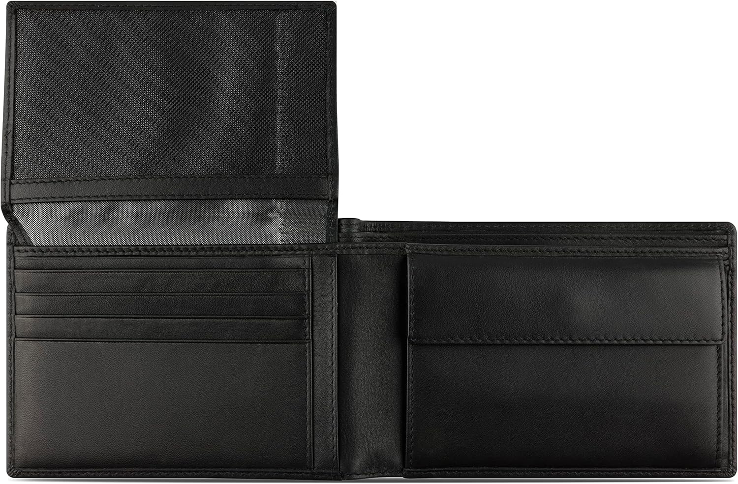 Thumbnail 4 de bugatti Super Slim portafoglio in vera pelle con protezione RFID, ultra sottile – Nero