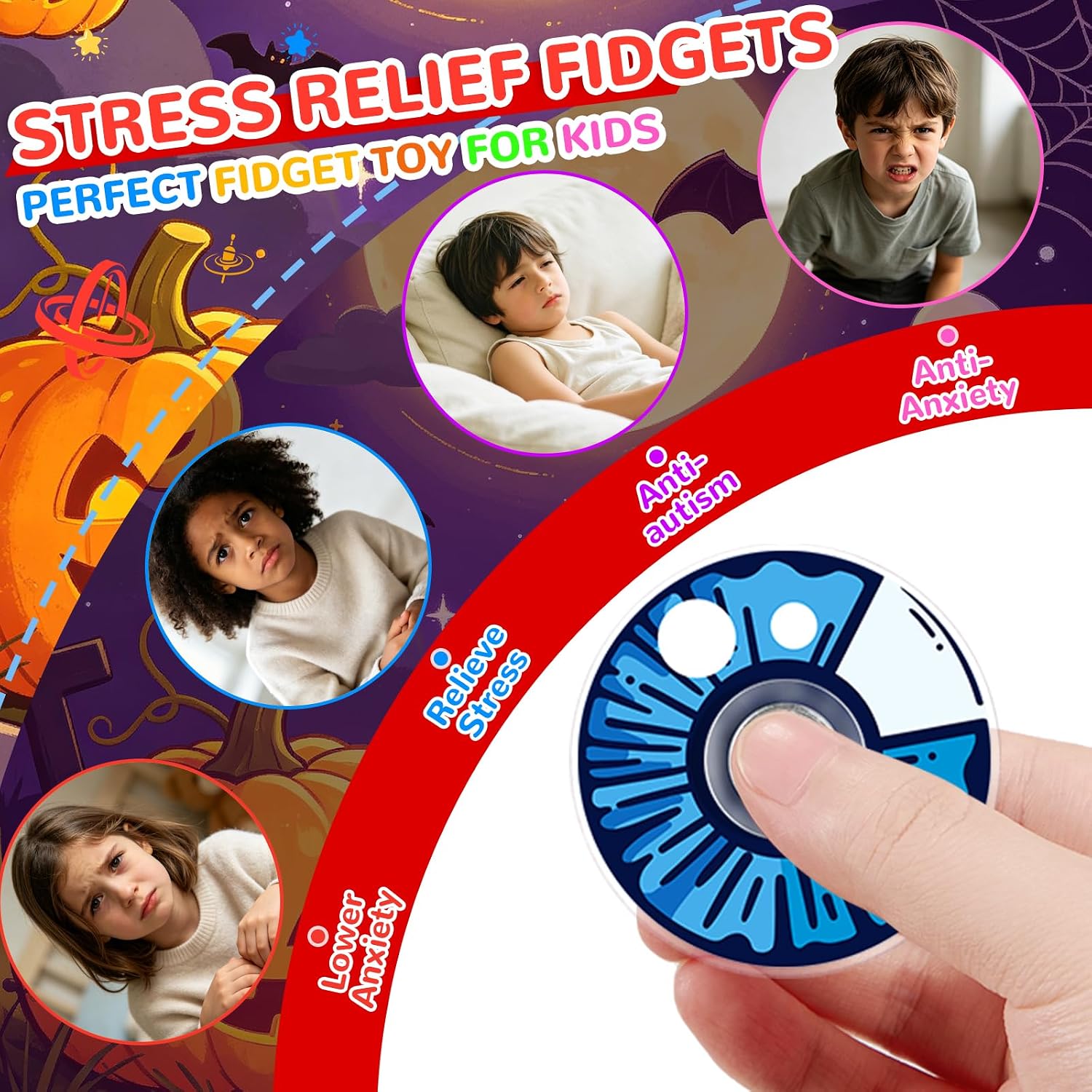 Thumbnail 5 de Eyeball Fidget Spinners 52-Piece Set