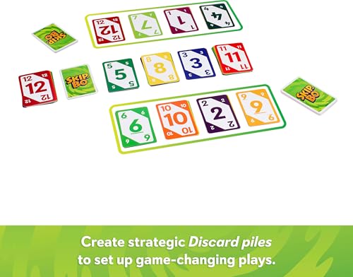 Detalle de Skip-Bo Kartenspiel von Mattel Games – ab 7 Jahren, 2–6 Spieler