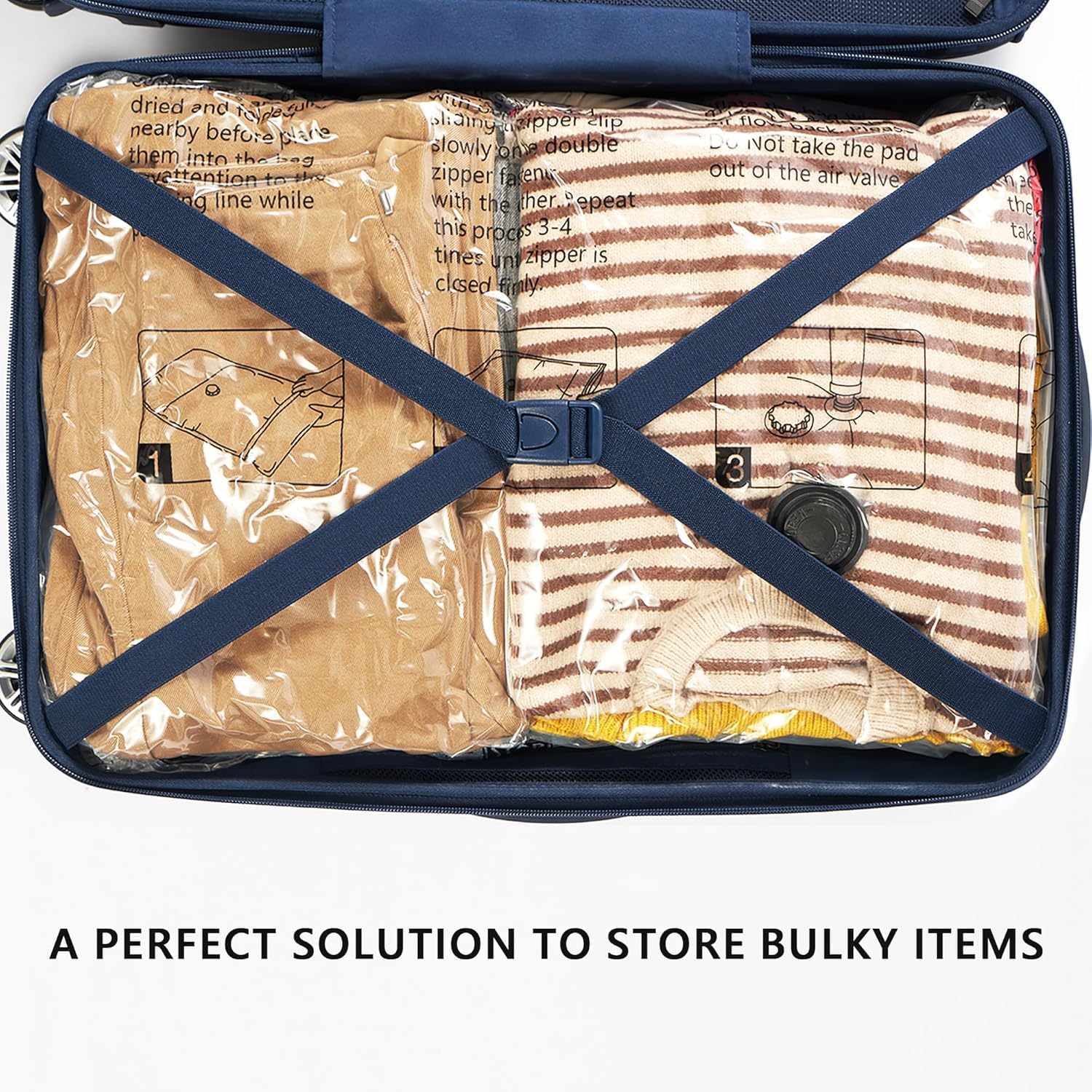 Thumbnail 5 de Vacuum Storage Bags 8 Large with Hand Pump – Space Saver for Clothes, Bedding and More