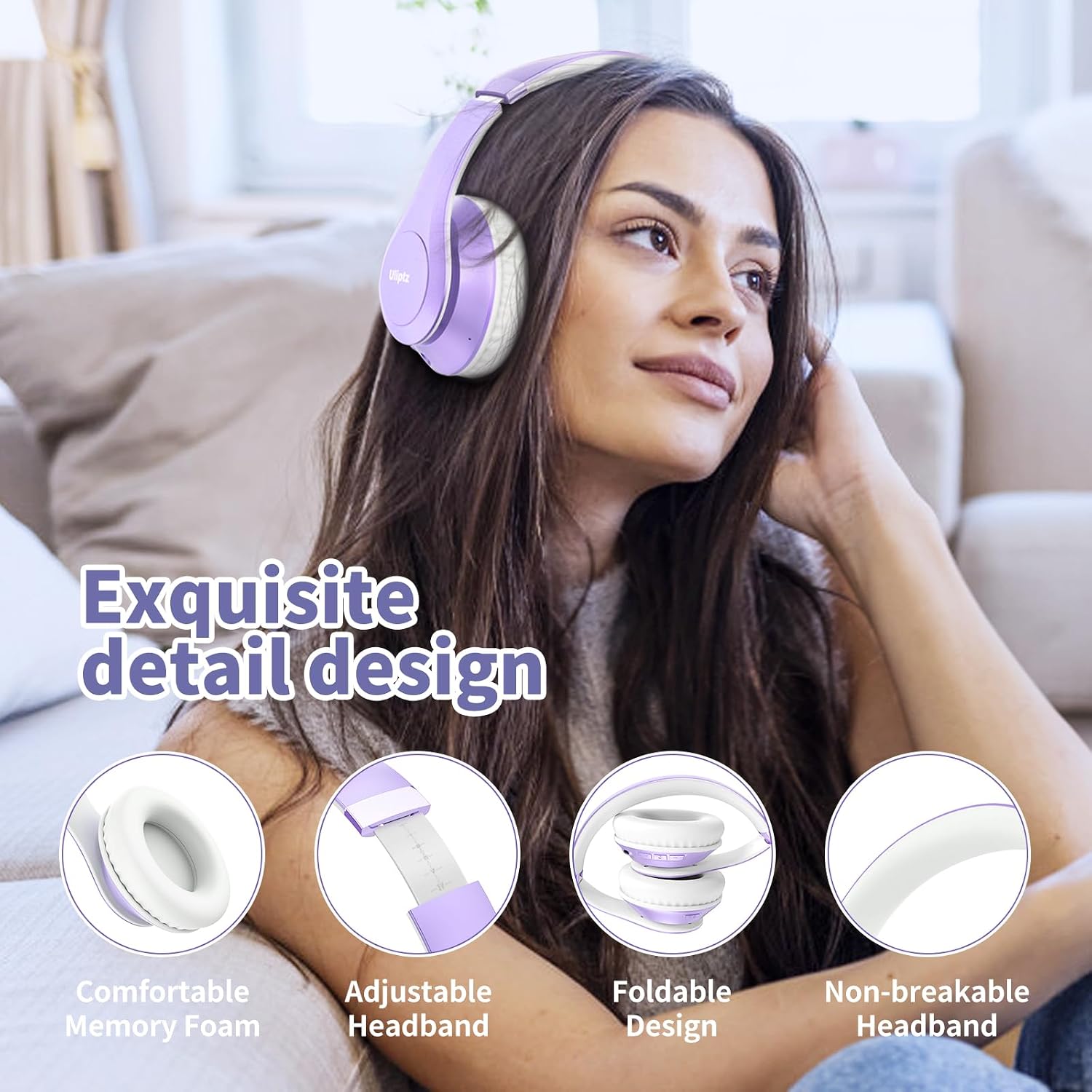 Detalle 2 de Uliptz Kabellose Bluetooth-Kopfhörer 65 Stunden