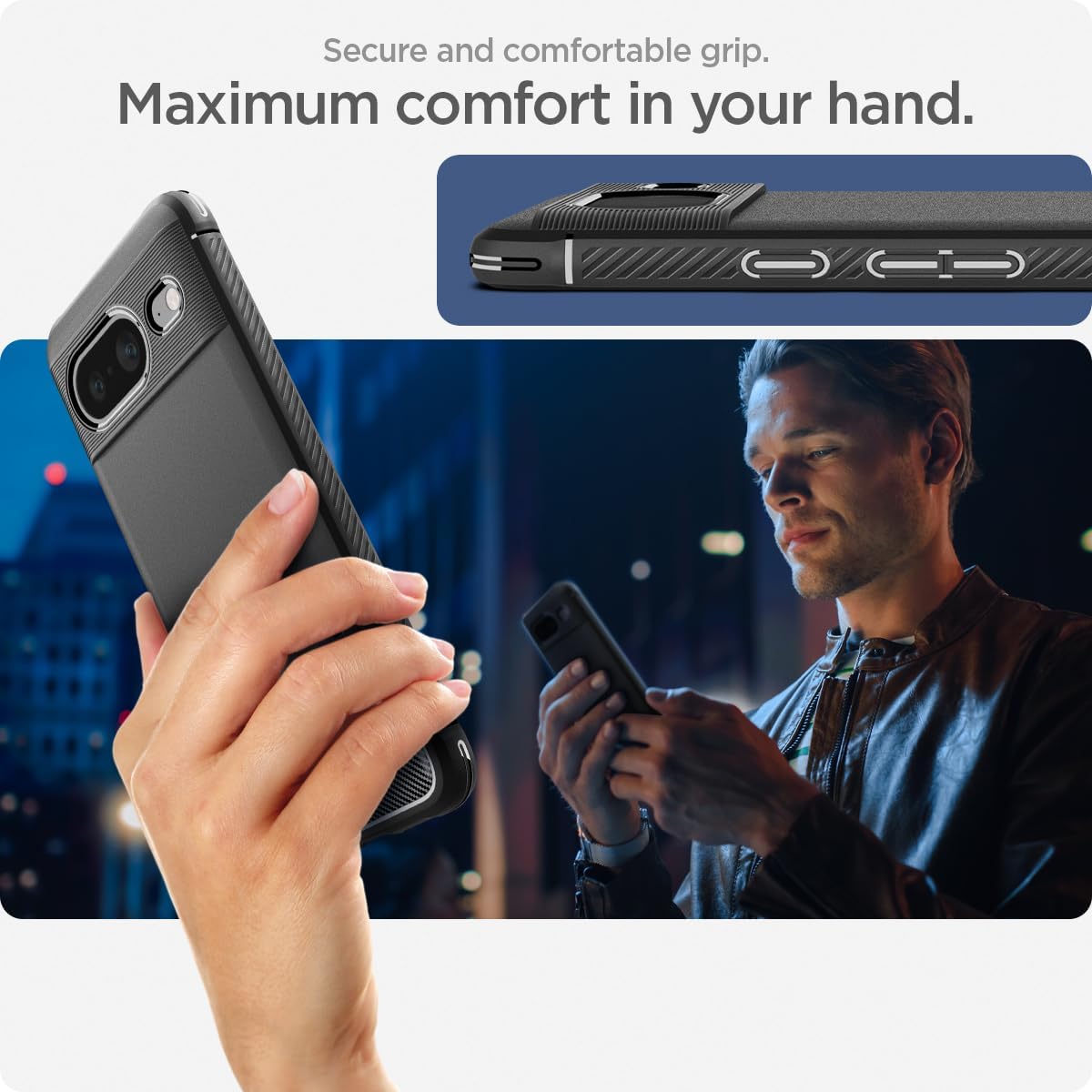 Thumbnail 4 de Spigen Cover Rugged Armor compatibile con Google Pixel 8 – Nero opaco