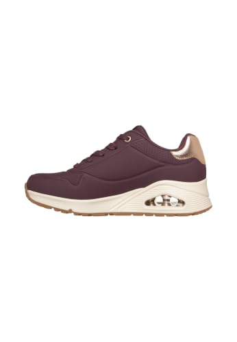 Thumbnail 6 de Skechers UNO Golden Air, zapatillas para mujer con detalles dorados, borgoña, talla 38