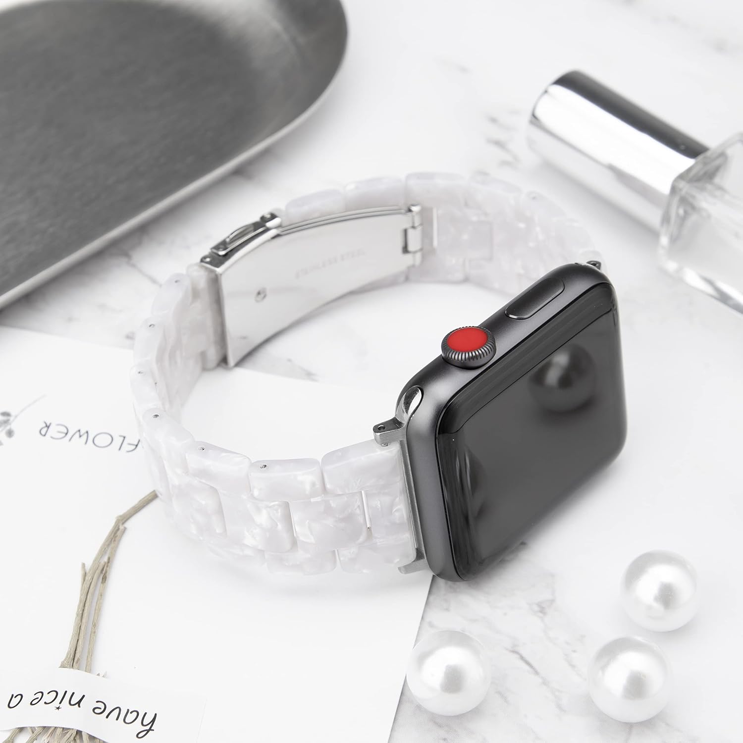 Detalle de SEURE Resin-Kunststoff-Armband kompatibel mit Apple Watch (38/40/41/42/44/45/46/49 mm)
