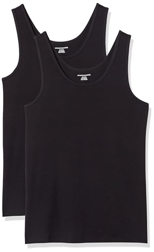 Detalle de Amazon Essentials Women's Slim-Fit Vest, Pack of 2 (Black, XL)