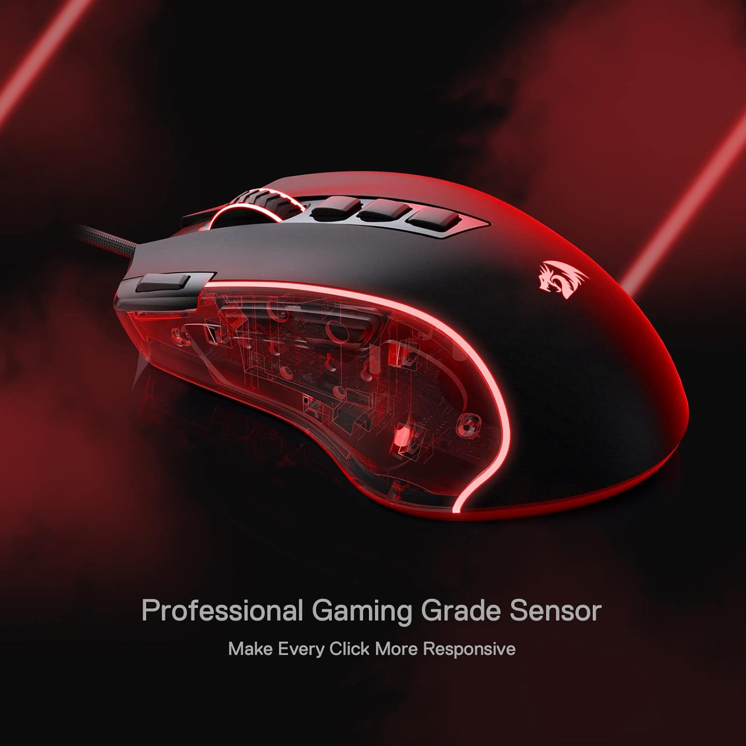 Detalle 2 de Redragon M612 Predator RGB Gaming Maus mit 8000 DPI