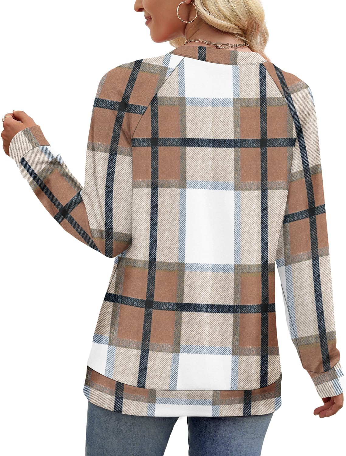 Thumbnail 3 de Aokosor V-neck long sleeve sweatshirt for women (loose fit)