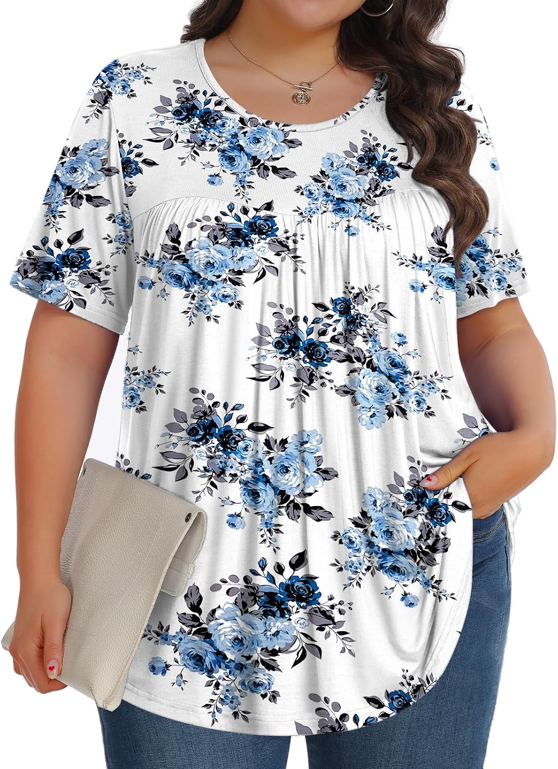 Thumbnail 6 de Tencede Plus-Size Tunic Top, Rayon Blend