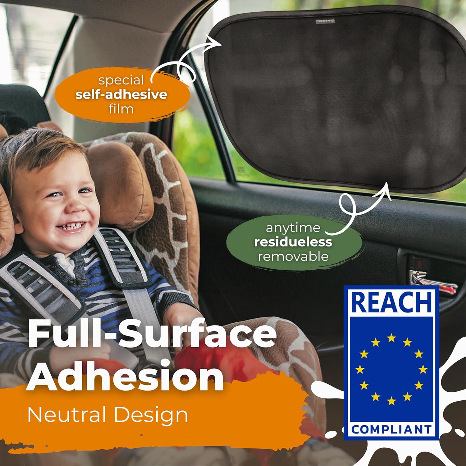 Thumbnail 1 de CARAMAZ Car Window Shade for Baby with Certified UV-Protection 2 Pack - 20"x12