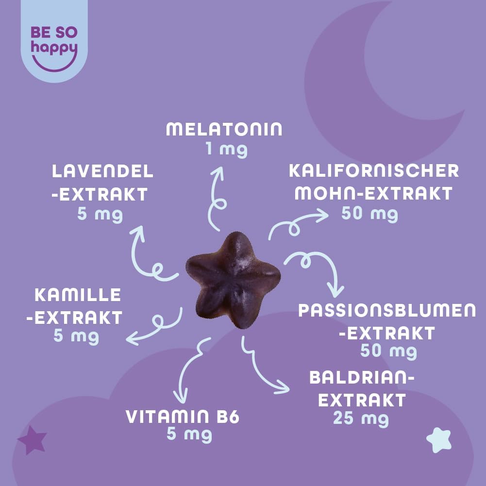 Thumbnail 2 de BeSoHappy Melatonin Gummies 0,5 mg Schlaf