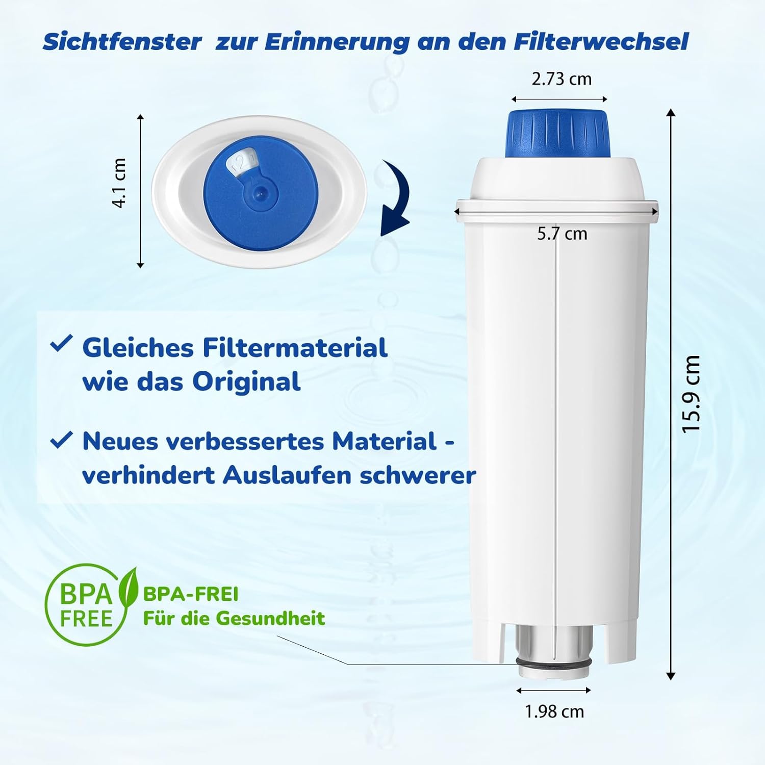 Thumbnail 1 de Mutital 6-Pack DeLonghi Coffee Machine Water Filters (replacement for ECAM, Dinamica, Magnifica & more)