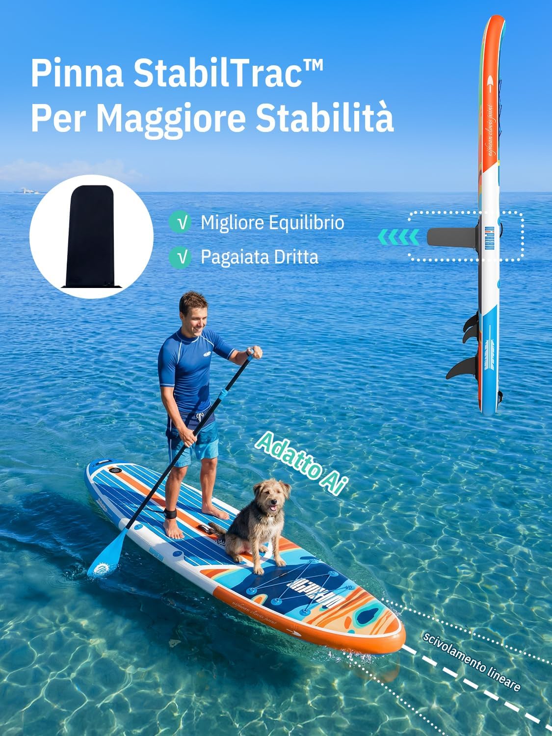 Thumbnail 4 de Niphean SUP Gonfiabile Adulti con Tutti gli Accessori – 320 cm, Capacità 200 kg e Sedile incluso