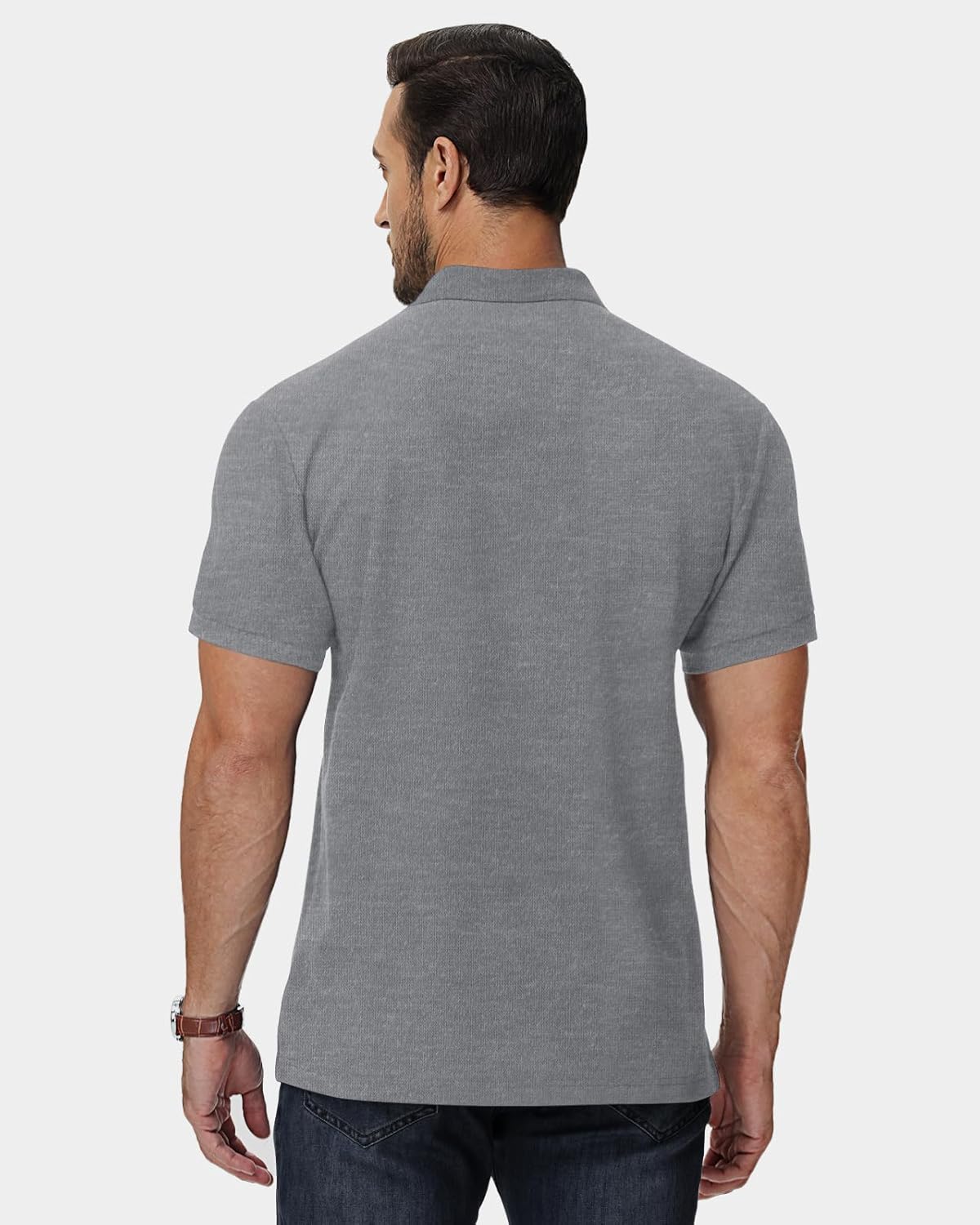Thumbnail 1 de HMIYA Herren Poloshirt Kurzarm – Sommer-Poloshirt mit Knopfleiste
