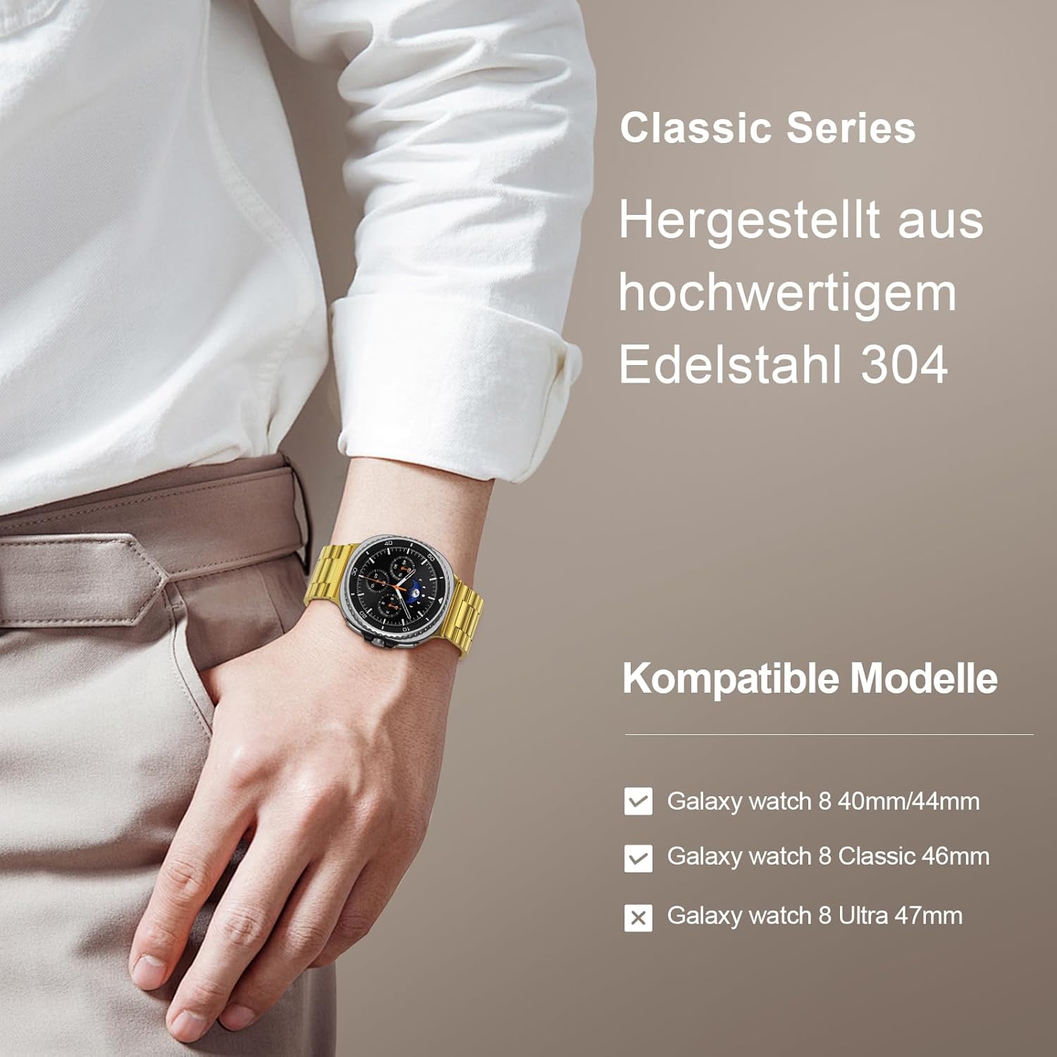 Thumbnail 2 de Keepamor 304L Edelstahl Armband für Samsung Galaxy Watch 8/8 Classic (40/44/46 mm, 2025)