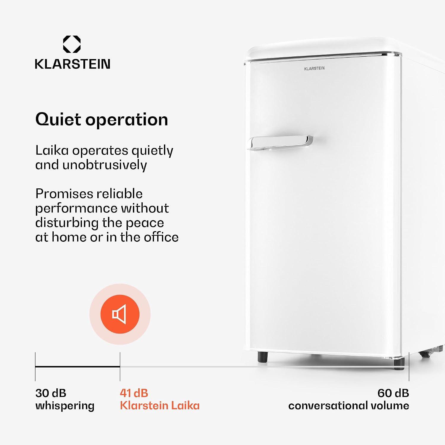 Thumbnail 5 de Klarstein Laika 60-litre Freezer, 5-Level Thermostat and Retro Cream Finish