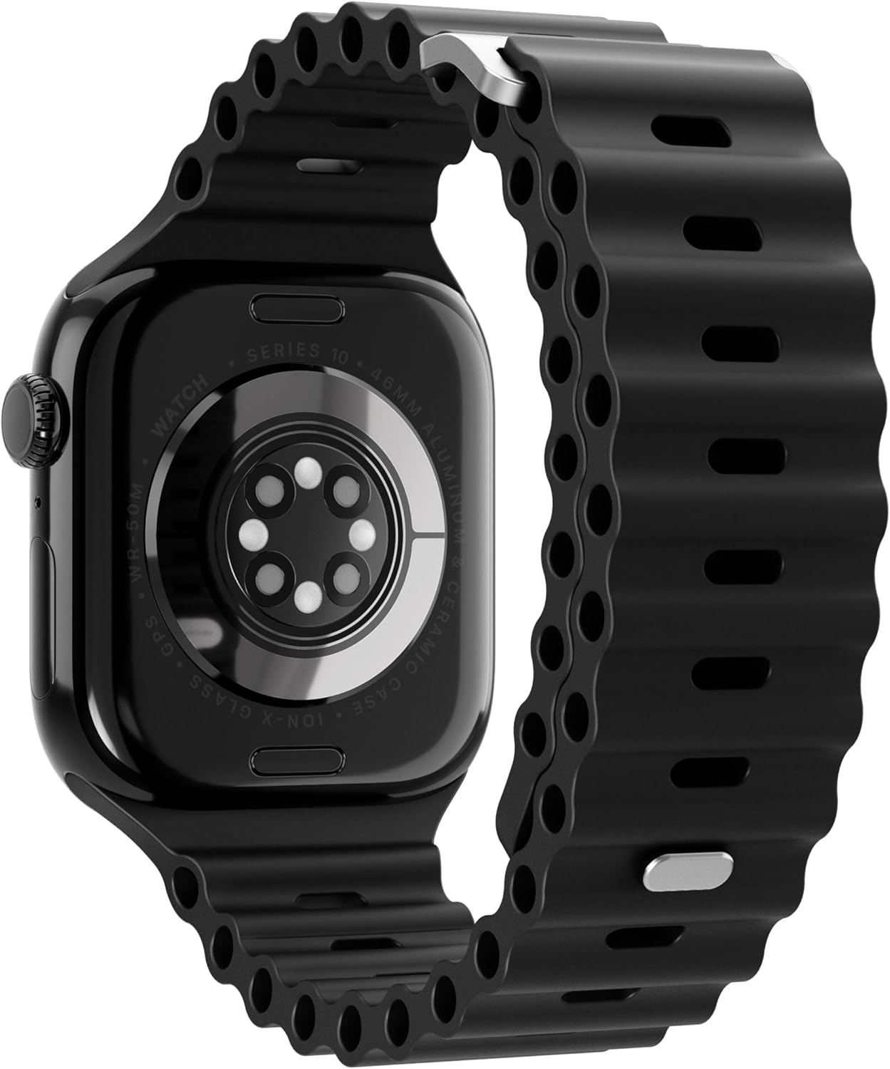 Thumbnail 3 de VONMÄHLEN Wave Band 2: cinturino impermeabile in silicone riciclato per Apple Watch, design sportivo e vestibilità sicura