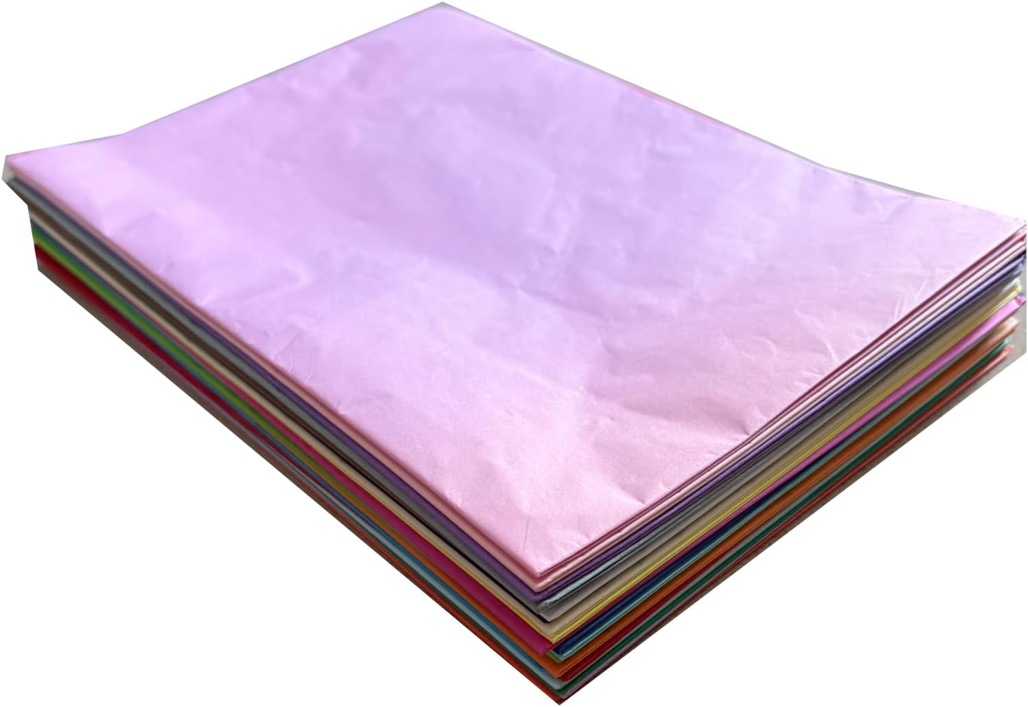 Detalle 2 de 100 Blatt Seidenpapier bunt (50 x 70 cm) mit 20 Farben – Tissue Paper zum Verpacken & Basteln