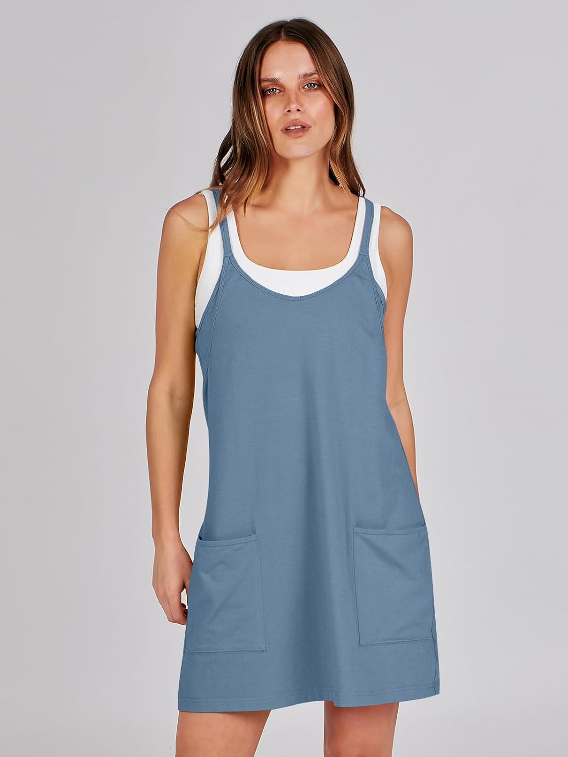 Thumbnail 2 de ANRABESS Athletic Women’s Mini Dress with Built-In Shorts: Summer Sportswear That Keeps You Cool