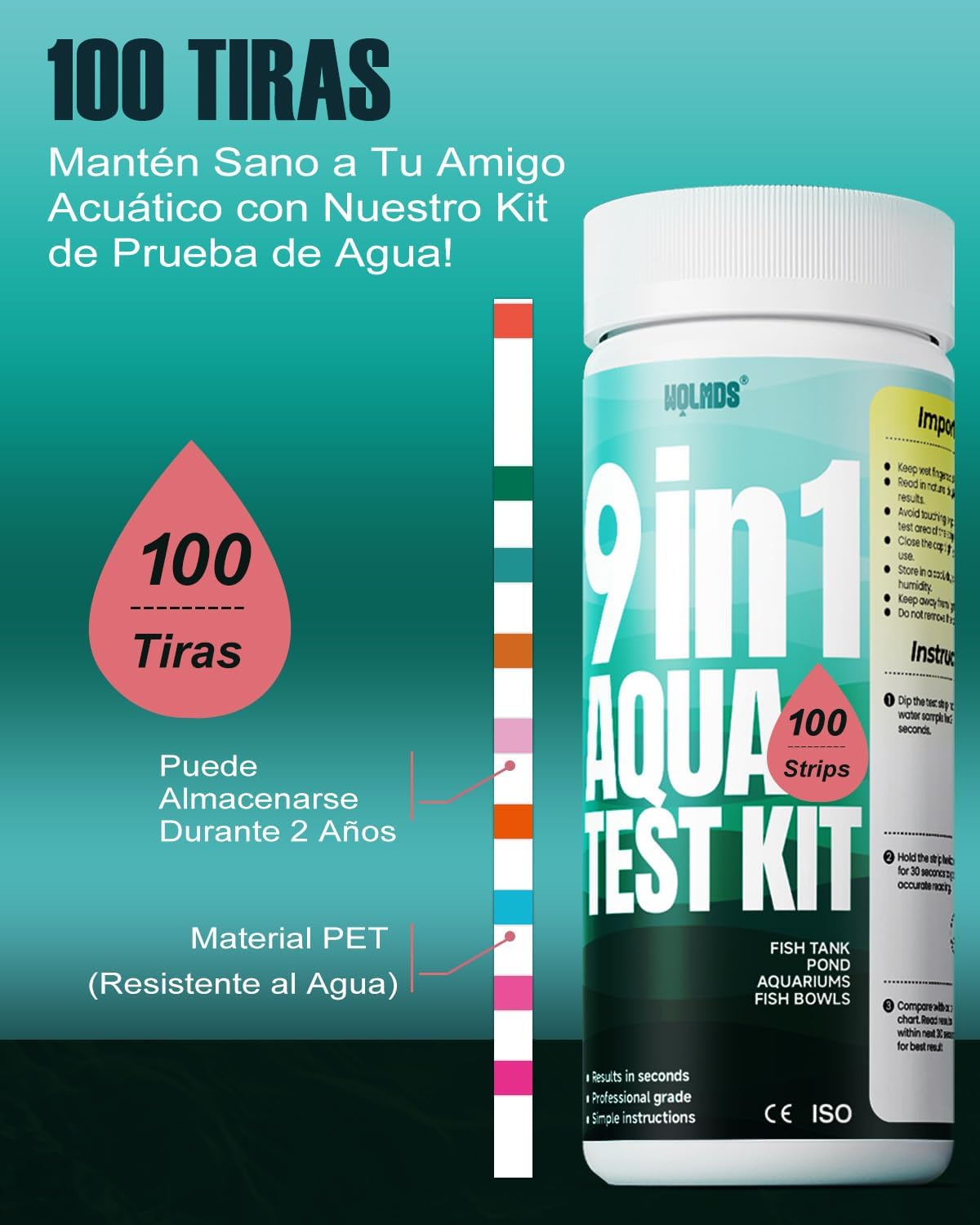 Thumbnail 5 de Wolmds Kit Test Agua 9-en-1 para acuario