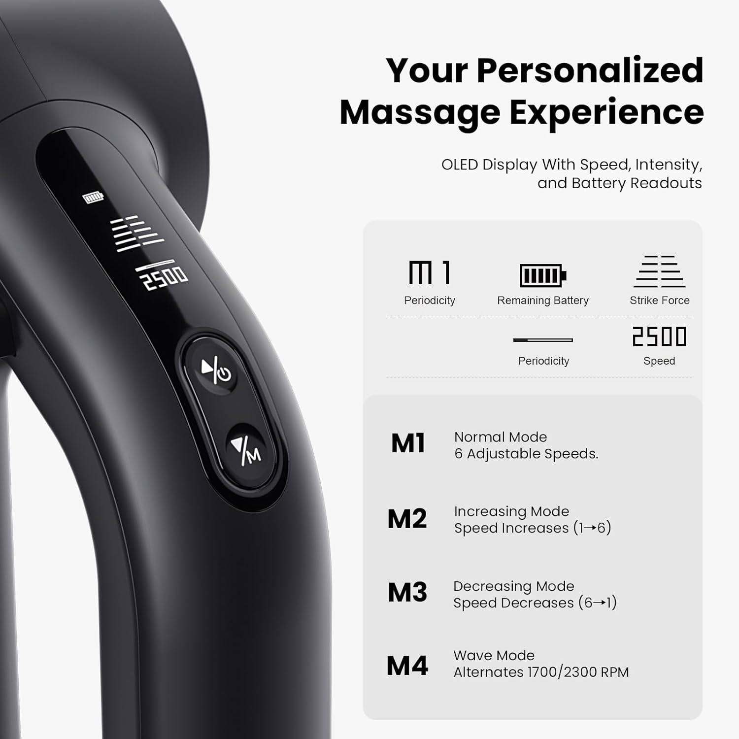 Thumbnail 6 de BOB AND BRAD D6 Pro Plus Massage Gun with Heat (16mm amplitude, OLED screen)