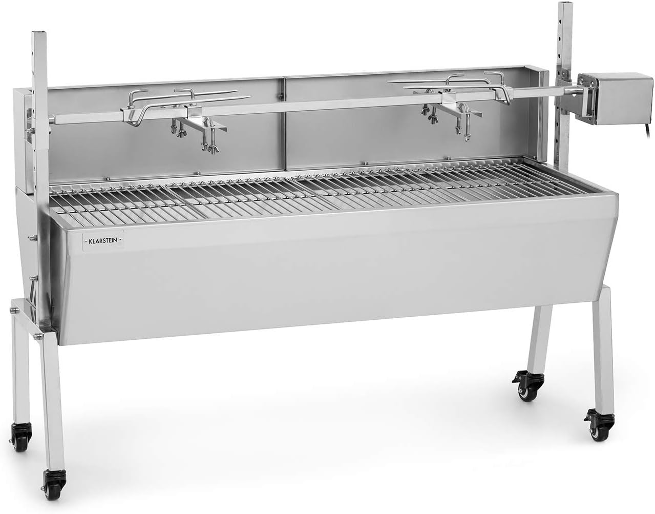 Detalle de Klarstein grill rożnowy 2w1 z silnikiem, 4 rusztami i osłoną przeciwwiatrową
