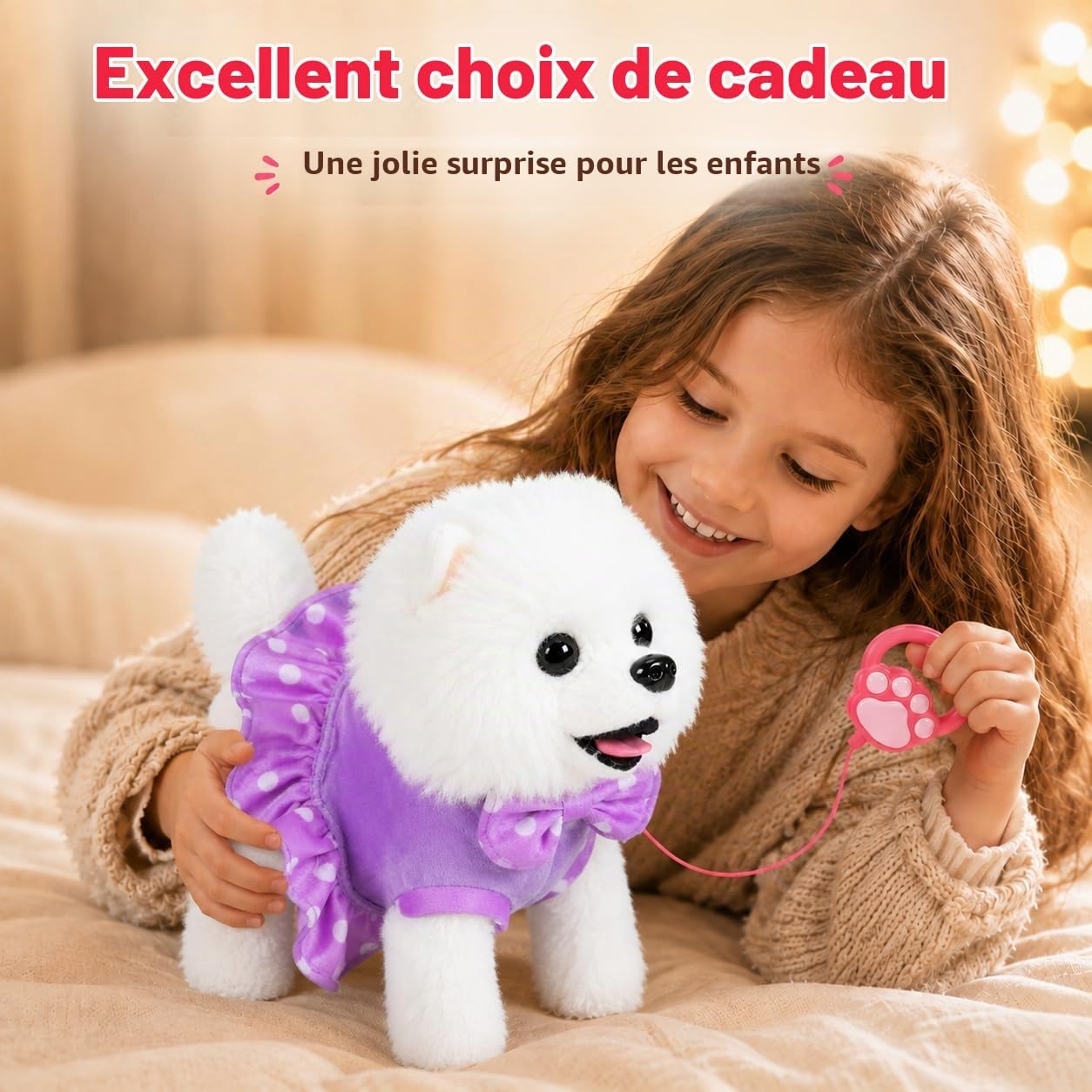 Thumbnail 6 de GOBRILLFUN DOG interactieve pluche puppy met verzorgingsset en leiband