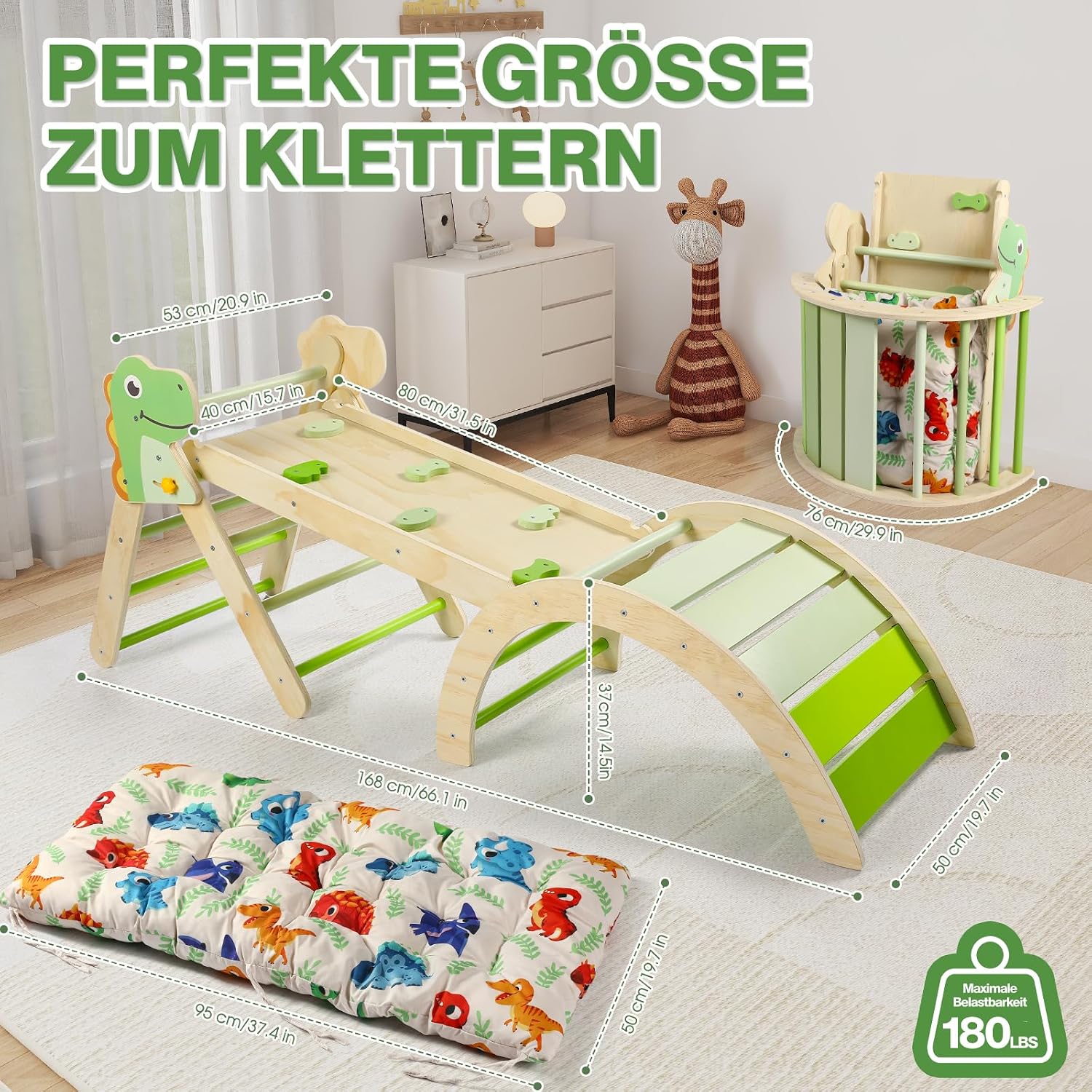 Thumbnail 3 de 7-in-1 Montessori Kletterdreieck 65 kg