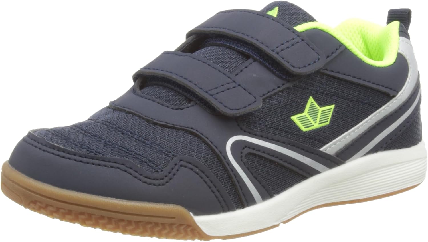 Detalle de Lico Boulder V Unisex Kinder Multisport Indoor-Schuhe – Marine/Lemon, Größe 39 EU