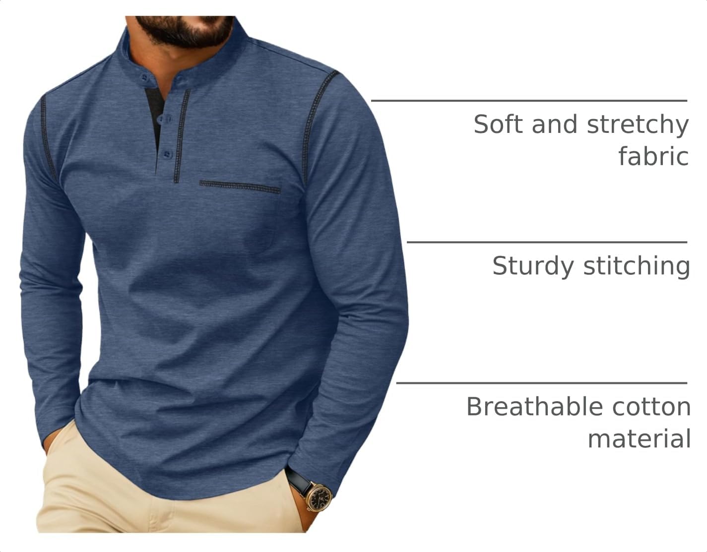 Detalle 2 de Sailwind Henley Long Sleeve Shirt