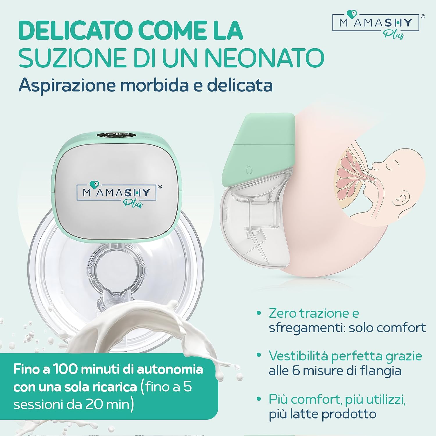 Thumbnail 3 de Mamashy Plus – Tiralatte Elettrico Indossabile Silenzioso: praticità e comfort per l’allattamento