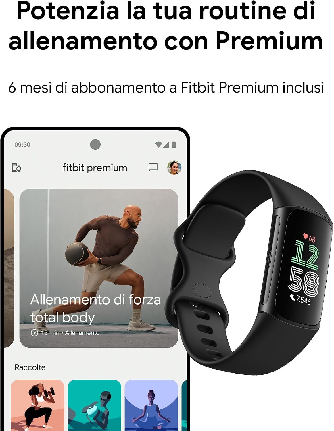 Thumbnail 6 de Fitbit Charge 6 tracker attività, 7 giorni