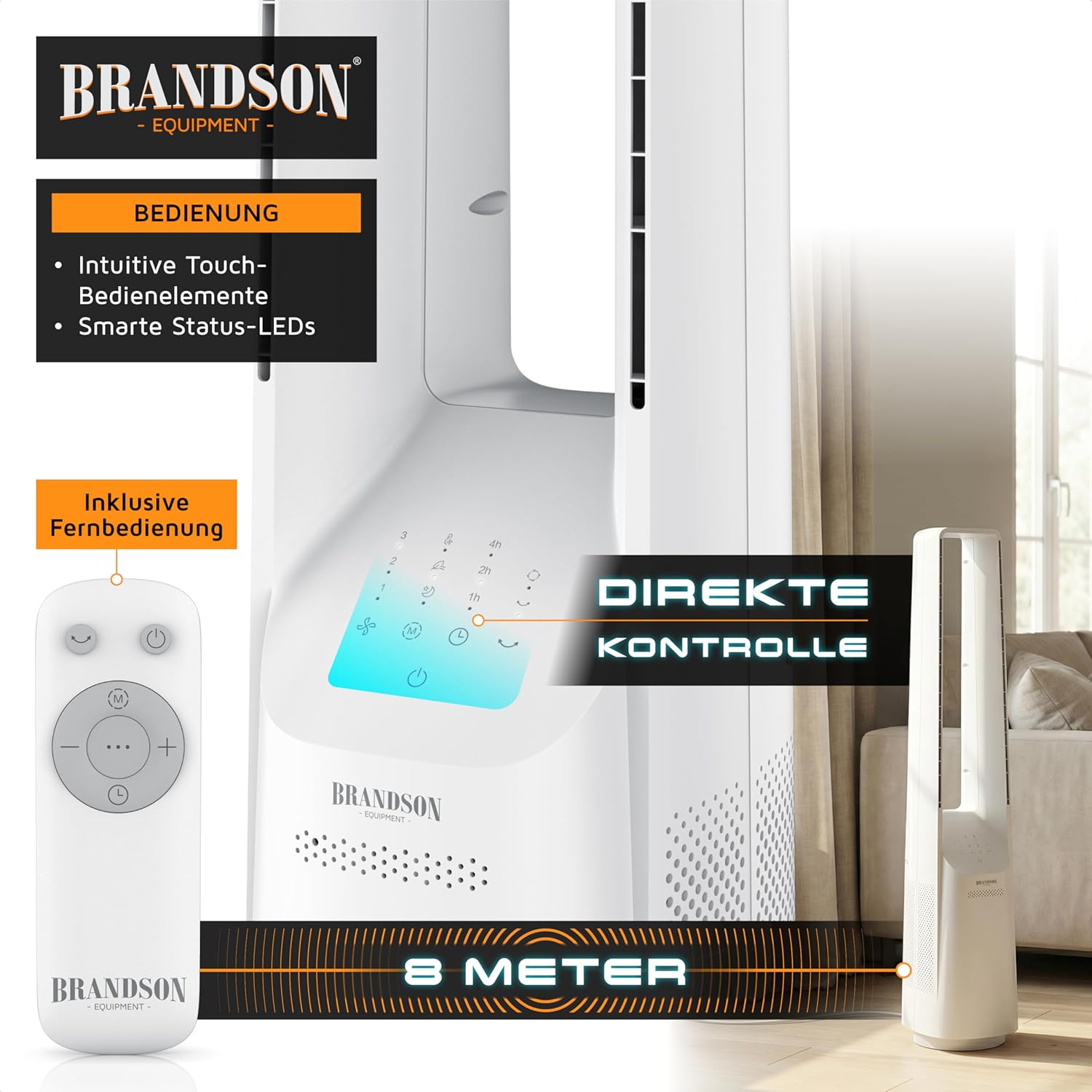Thumbnail 6 de Brandson Turmventilator ECO Line: rotorlos, leise und energiesparend