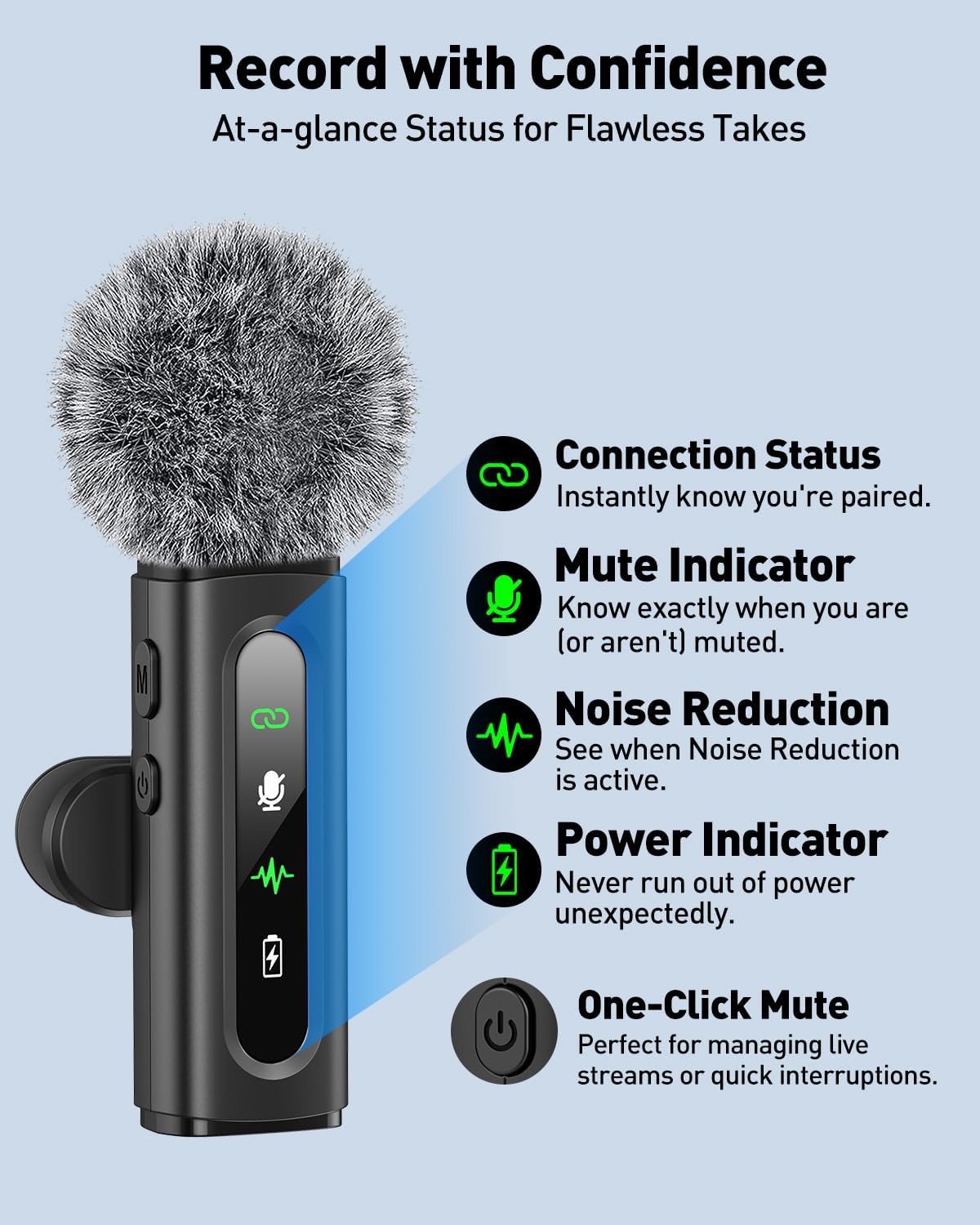 Detalle 2 de Unknown USB C Lavalier Microphone Wireless Mini Mic for Vlogging 🎤