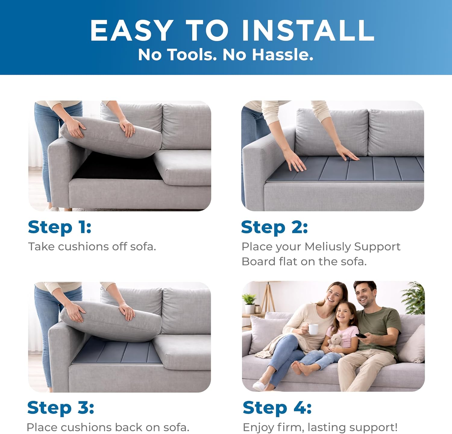 Thumbnail 3 de Meliusly Heavy Duty Couch Cushion Support 24x72