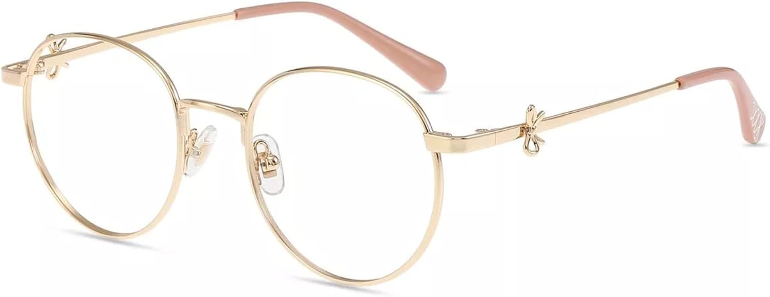 Detalle de Firmoo Blue Light Blocking Glasses for Women, Retro Round Metal Frame – UV400