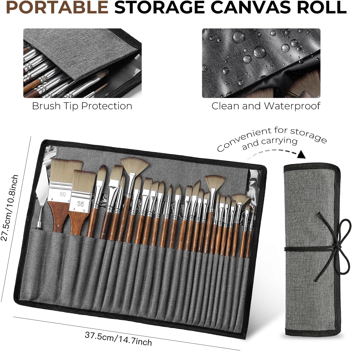 Thumbnail 5 de Fuumuui Paint Brush Set, 9 Shapes